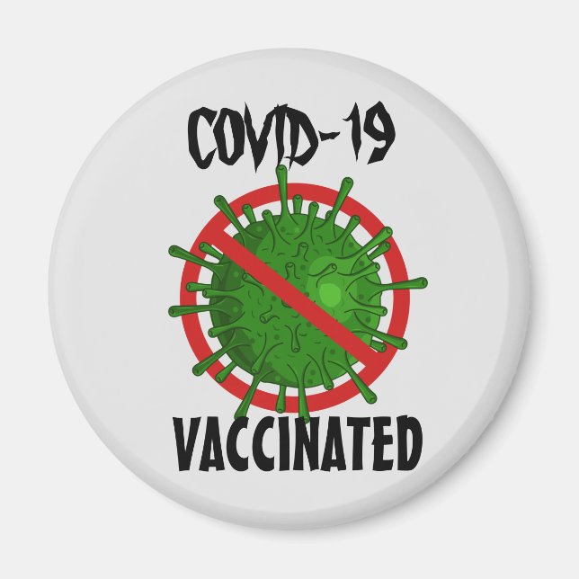 Covid-19 Vaccinated Magnet (Front)