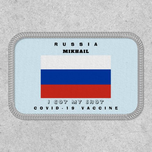 Covid_19 Vaccinated  Russia Flag Patch