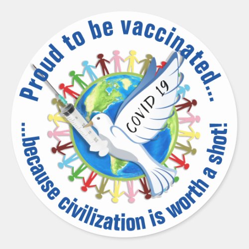 Covid 19 Vaccinatio Keychain Classic Round Sticker