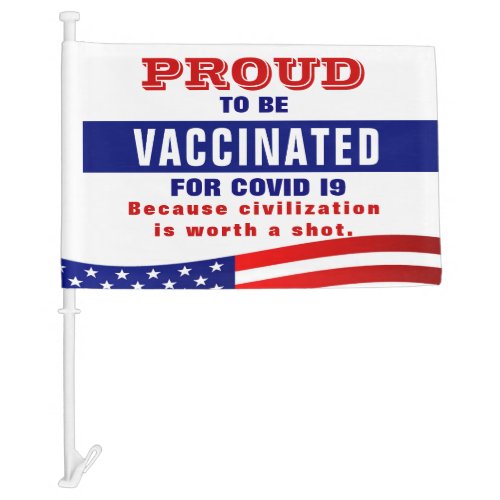 Covid 19 Vaccination  Car Flag