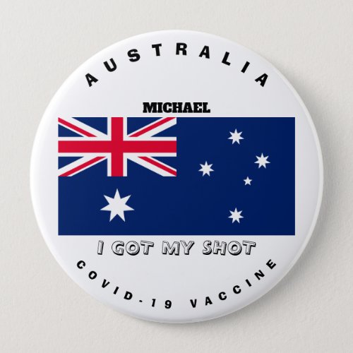 Covid_19 Vaccine  Australia Flag Button