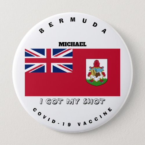 Covid_19 Vaccine  Bermuda Flag Button
