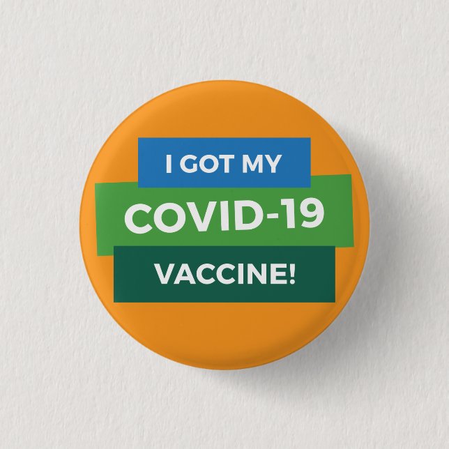 COVID-19 Vaccine Button (Front)