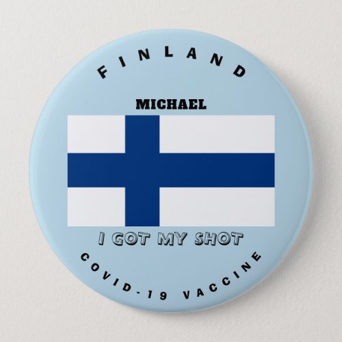 Covid_19 Vaccine  Finland Flag Button