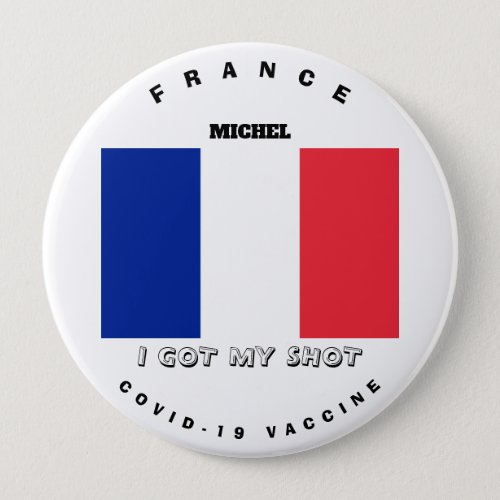 Covid_19 Vaccine  French Flag Button