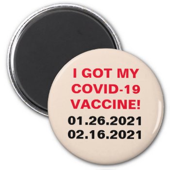 Covid-19 Vaccine Magnet by GiftMePlease at Zazzle