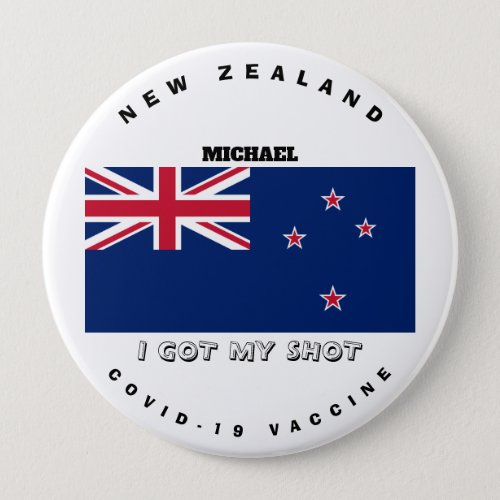 Covid_19 Vaccine  New Zealand Flag Button