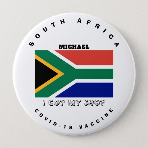 Covid_19 Vaccine  South Africa Flag Button