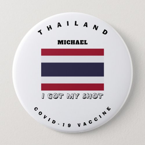 Covid_19 Vaccine  Thailand Flag Button