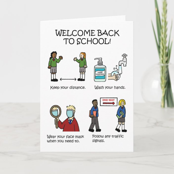 Covid 19 Welcome Back To School Card Zazzle Com