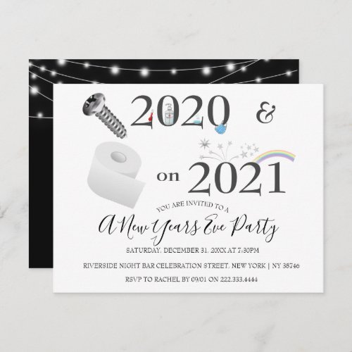Covid  2021  New Years Eve Party Invitation