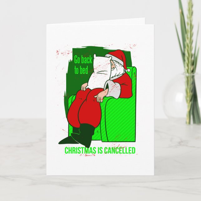 covid christmas cancelled santa claus funny invitation (Front)