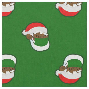 covid christmas face mask black santa fabric