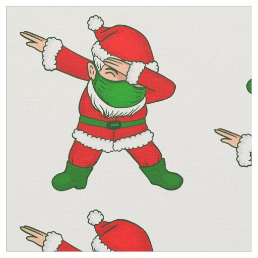 covid christmas face mask santa claus dabbing fabric