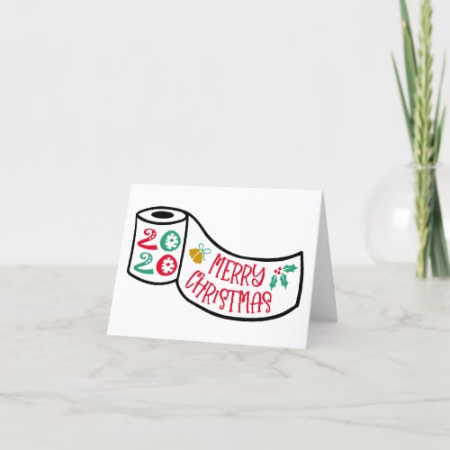Covid Christmas Humor  2020 Toilet Paper Roll Holiday Card