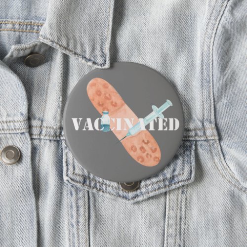 Covid Coronavirus Vaccinated Shot 2021 Button