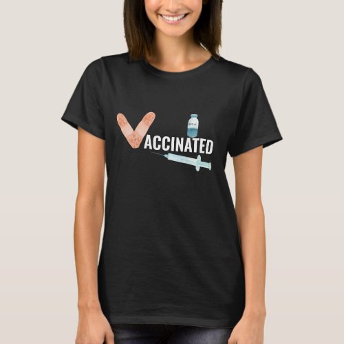 Covid Coronavirus Vaccinated Shot 2021 V T_Shirt