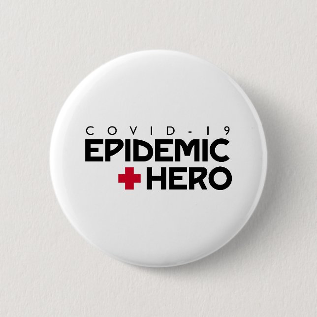 COVID Epidemic Hero Button (Front)