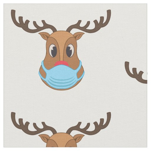 covid face mask reindeer ugly christmas fabric