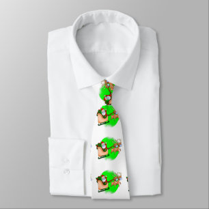 covid face mask santa claus reindeer xmas neck tie