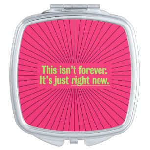 Covid Inspiration Positive Vibes Temporary Compact Mirror