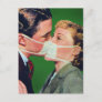 Covid Kissing Social Distancing Postcard