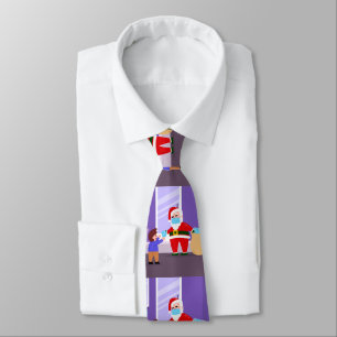 covid merry christmas face mask santa claus kid neck tie