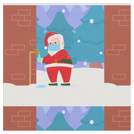 covid merry christmas face mask santa washes hands fabric