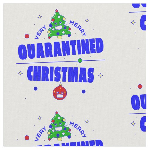 covid merry christmas tree lockdown quarantine fabric