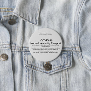 COVID Natural Immunity Passport ID's Badge card Button