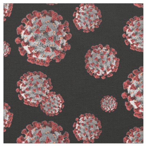 covid pathogen print coronavirus seamless pattern fabric