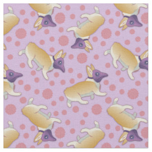 COVID Plague Doctor Corgi Dog Fabric
