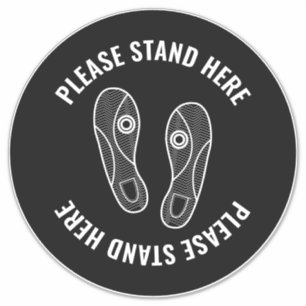 Covid Please Stand Here Sneaker Print Change Color Sticker