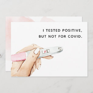 COVID Pregnancy Reveal Card for Husband Watercolor