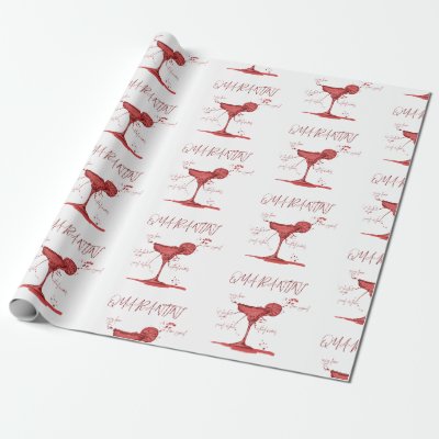  Covid Social Distancing Fun Quarantini Martini Wrapping Paper