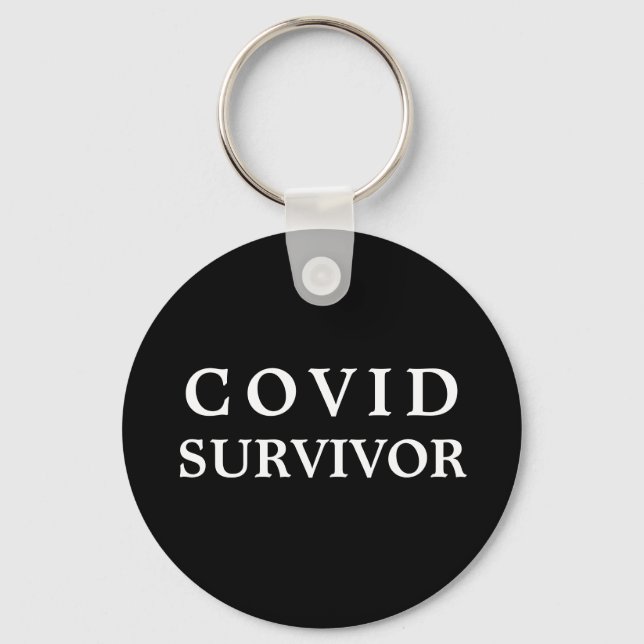 Covid Survivor - I Survived Covid-19 Virus Keychain (Front)