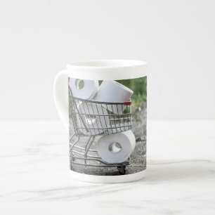 Covid Toilet Paper Shopping Bone China Mug
