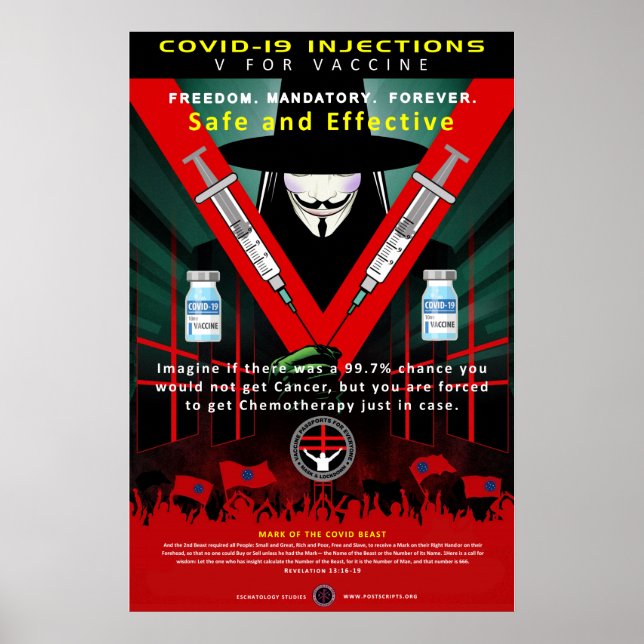 COVID-V For Vaccine Poster (Front)