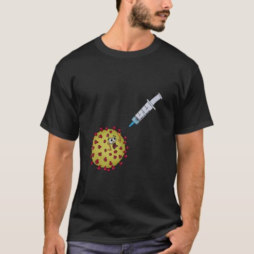 COVID Vaccine Cartoon  T_Shirt