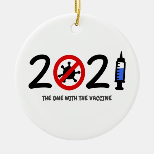 COVID Vaccine Lockdown Quarantine Christmas 2021 Ceramic Ornament