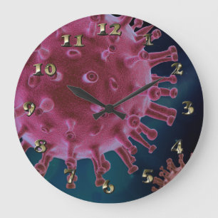 Covid Virus Biology Large Clock