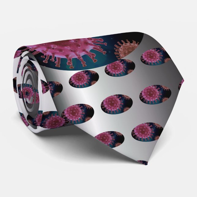 Covid Virus Biology Neck Tie (Rolled)