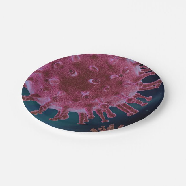 Covid Virus Biology Paper Plates (Angled)