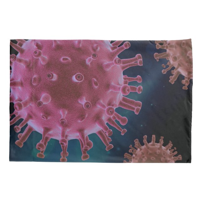 Covid Virus Biology Pillow Case (Back)