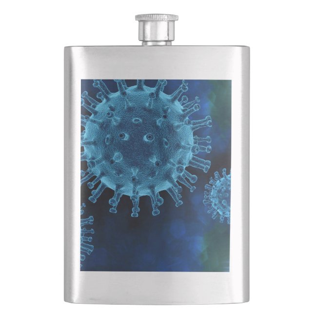 Covid Virus Infection Pathogen Flask (Front)