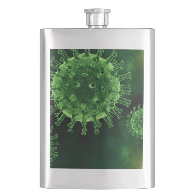 Covid Virus Pathogen Infection Flask (Front)