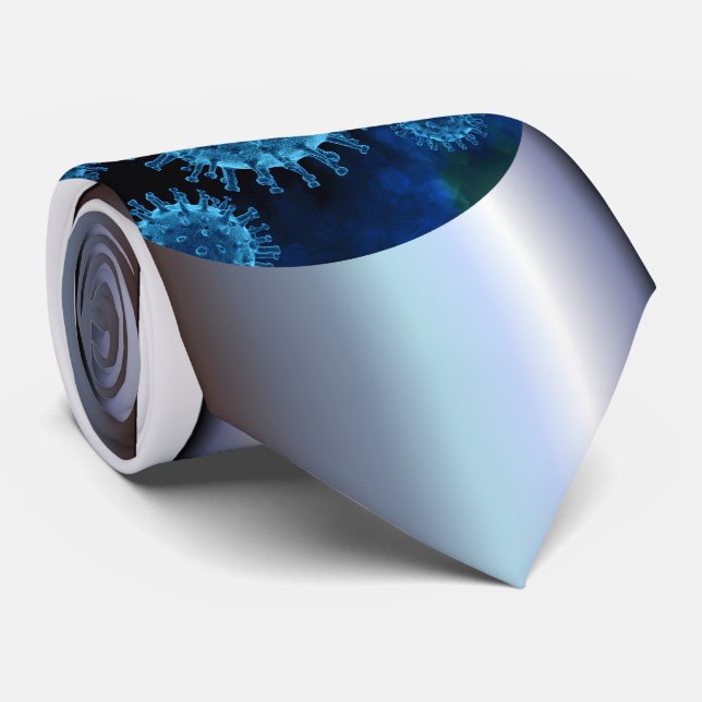 Covid Virus Pathogen Infection Neck Tie (Rolled)