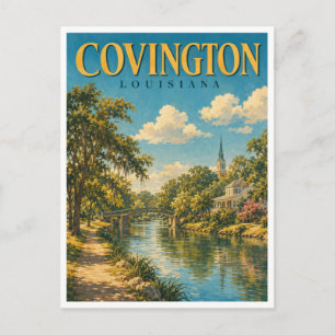 Covington Louisiana Bogue Falaya GeoSaga Postcard