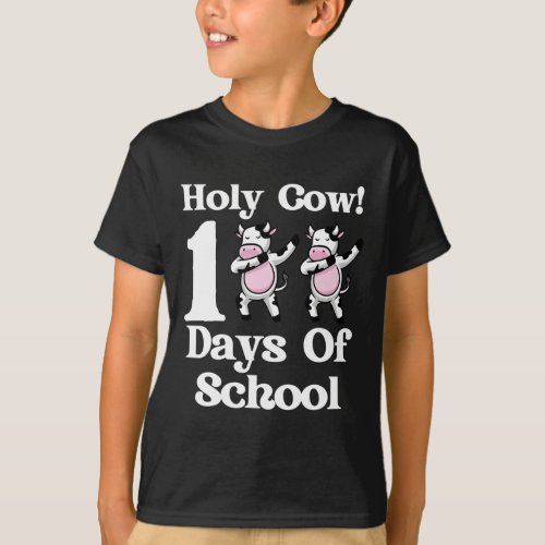 Cow 100 Days Of School 100th Day Smarter Dabbing C T_Shirt