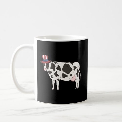 Cow 4Th Of July Us American Flag Patriotic Coffee Mug